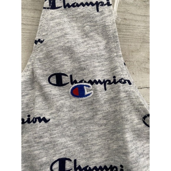 CHAMPION Grey Crop Top Sporty Logo Sz M Med New - Picture 2 of 5